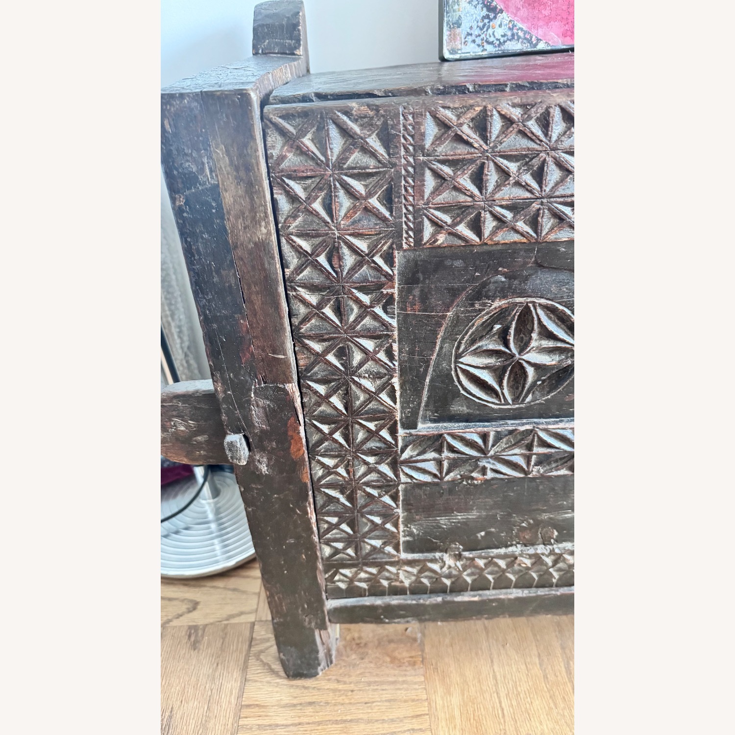 Antique Dark Brown Chest - image-6