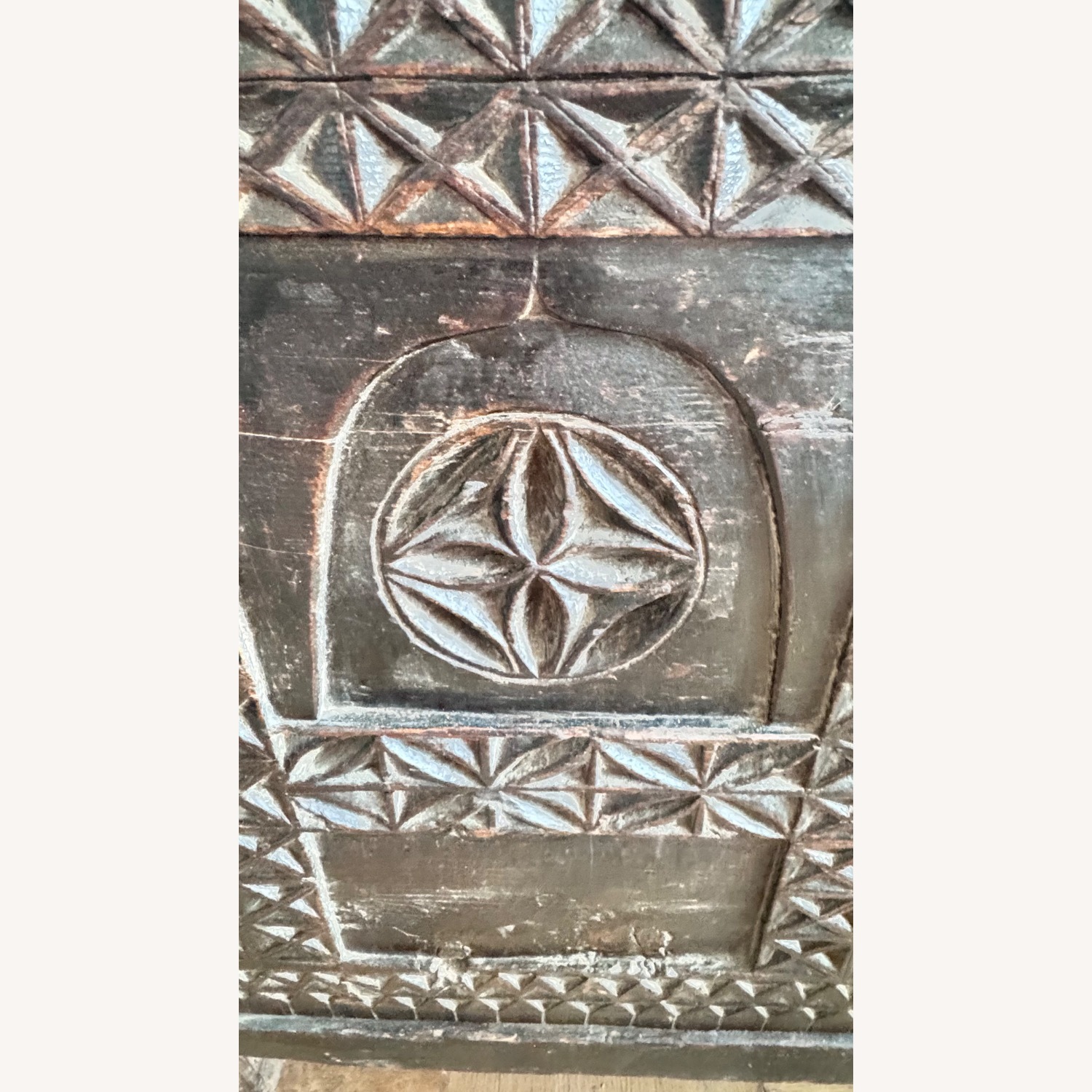 Antique Dark Brown Chest - image-4