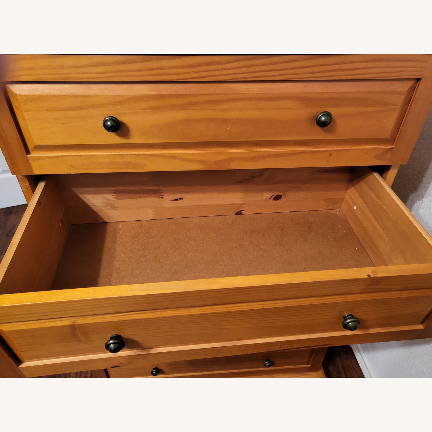 Modern Design Light Brown Wood Chest - image-2