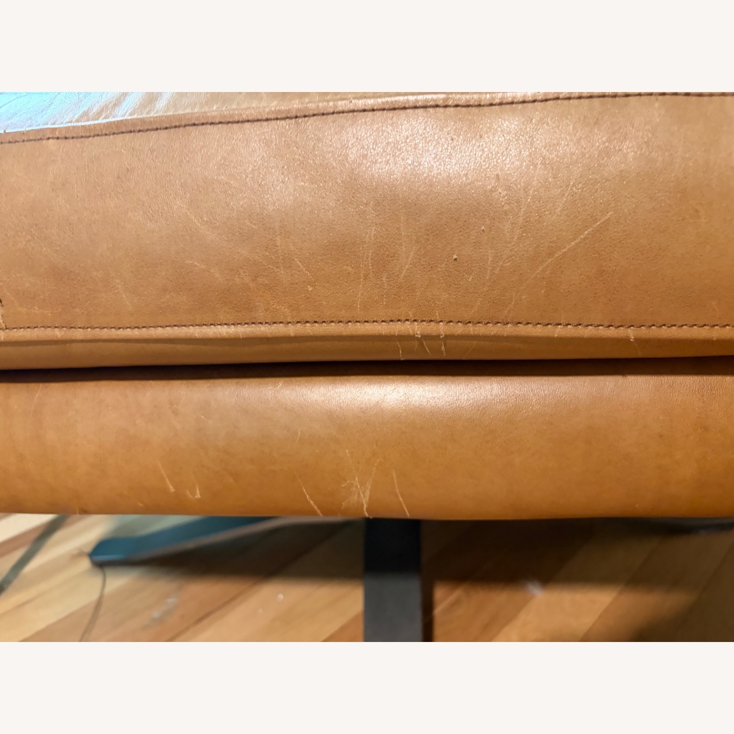 West Elm Lucas Leather Swivel Base Chair - image-7