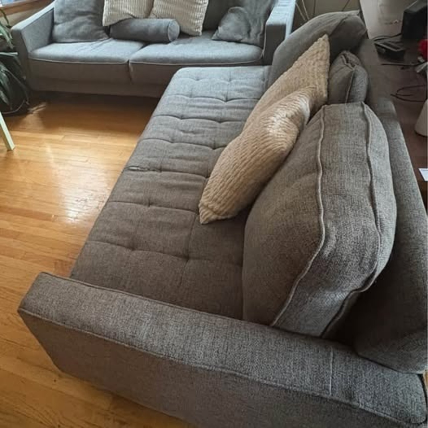 Gray L-Shaped Couch  - image-3