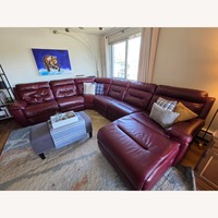 Quinton Red Leather 3+ Piece Sectional