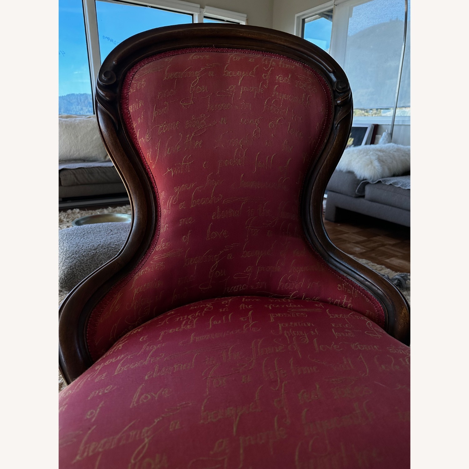 Vintage/Antique Red Accent Chair - image-5