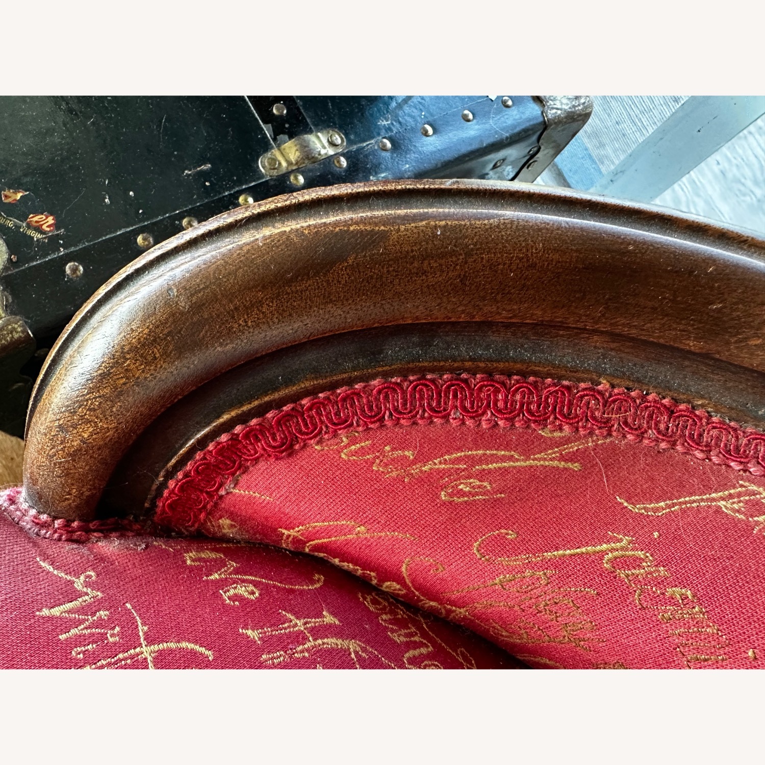 Vintage/Antique Red Accent Chair - image-6