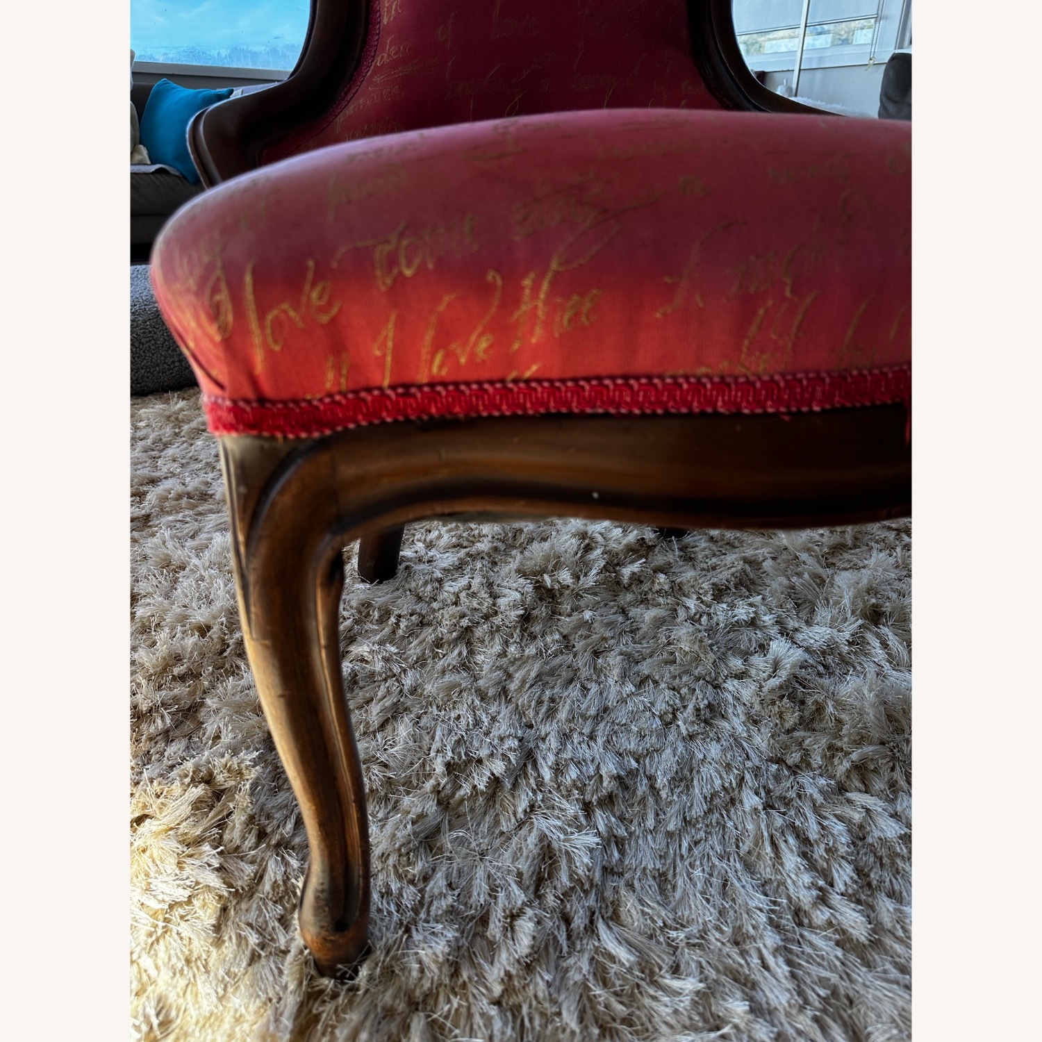 Vintage/Antique Red Accent Chair - image-4