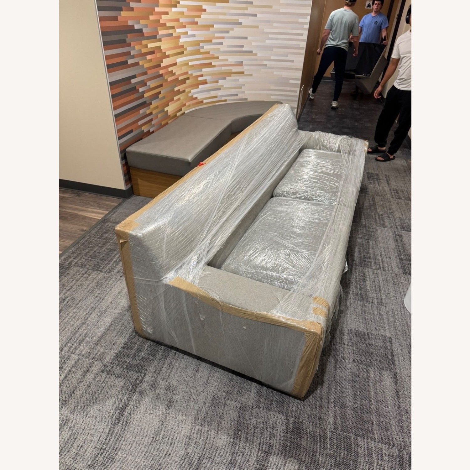 Light Gray Linen 3+ Seater Sofa - image-2