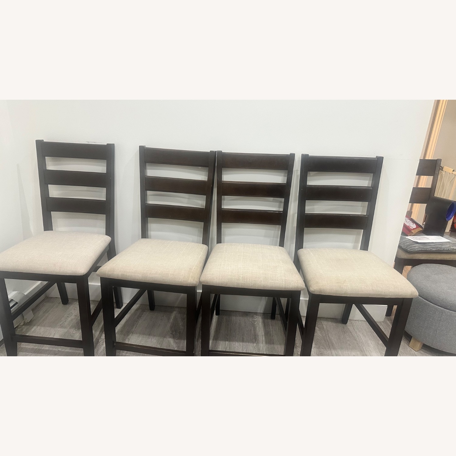 Costway Dark Brown Wood Dining Chairs - image-3