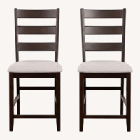 Costway Dark Brown Wood Dining Chairs