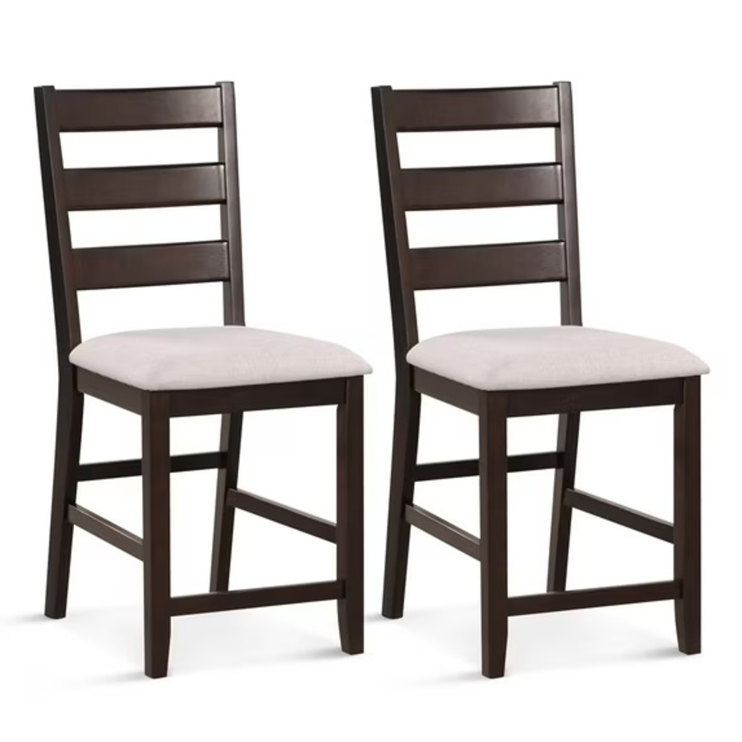 Costway Dark Brown Wood Dining Chairs - image-5