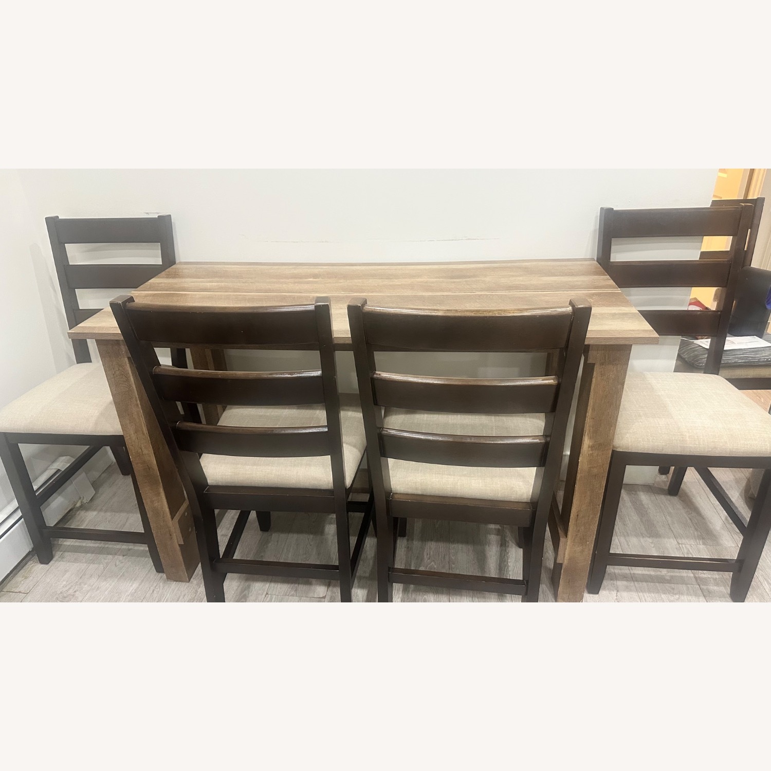 Amazon Light Brown Wood Dining Table - image-4