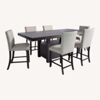 Ashley Furniture Dark Brown Wood Dining Set