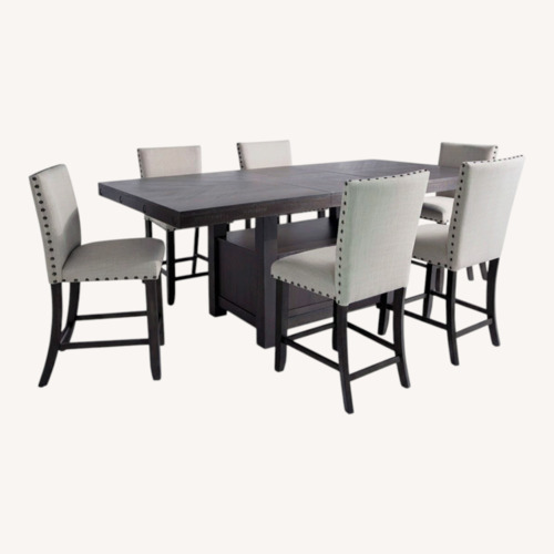 Used Ashley Furniture Dark Brown Wood Dining Set for sale on AptDeco