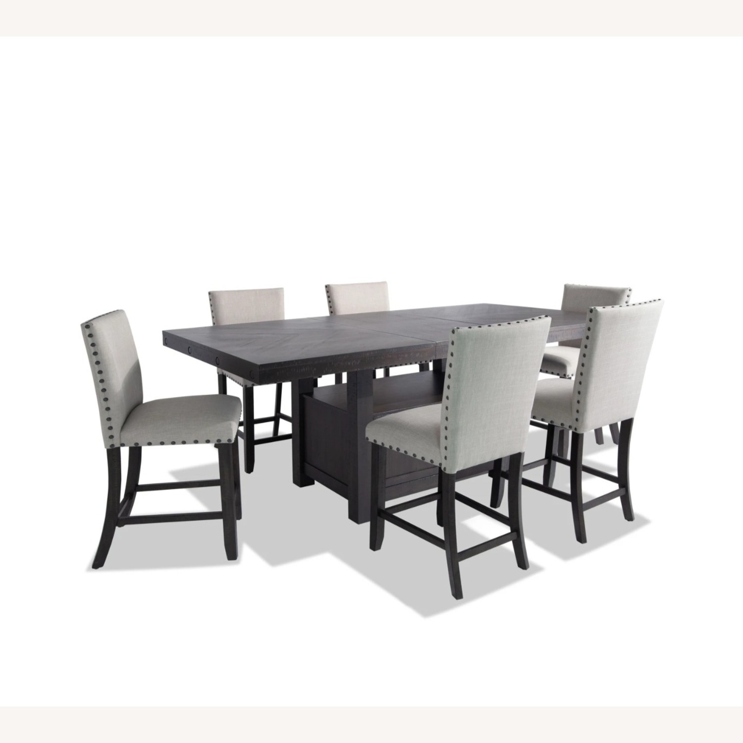 Ashley Furniture Dark Brown Wood Dining Set - image-1
