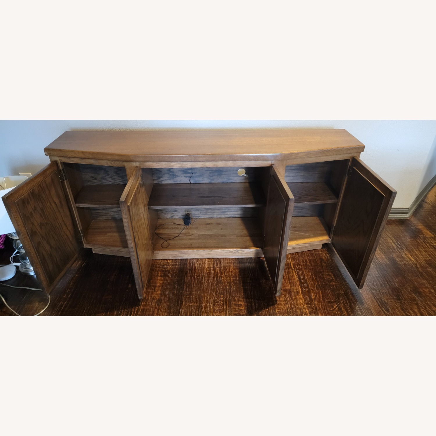 Walnut Wood 68.5 inch Wide Media Console - image-2