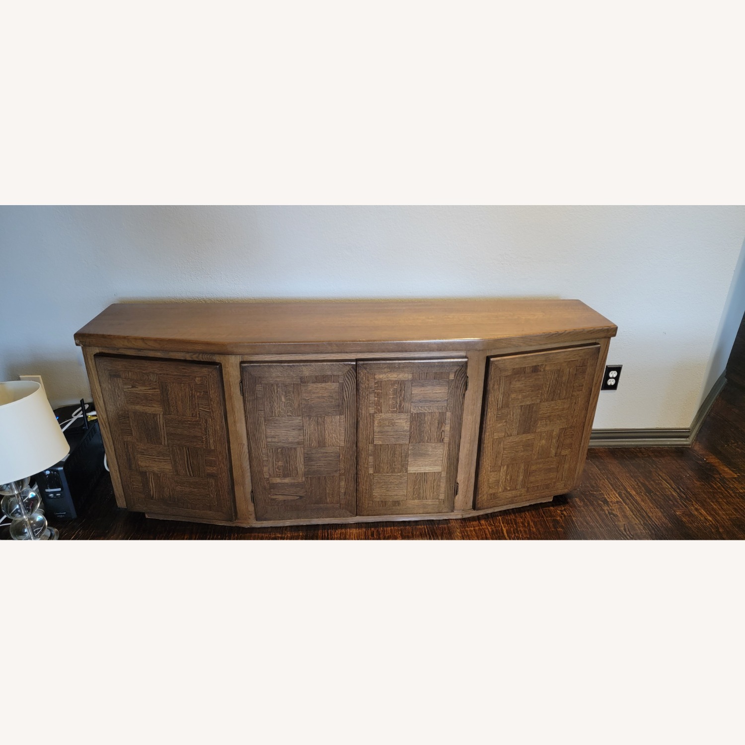 Walnut Wood 68.5 inch Wide Media Console - image-1