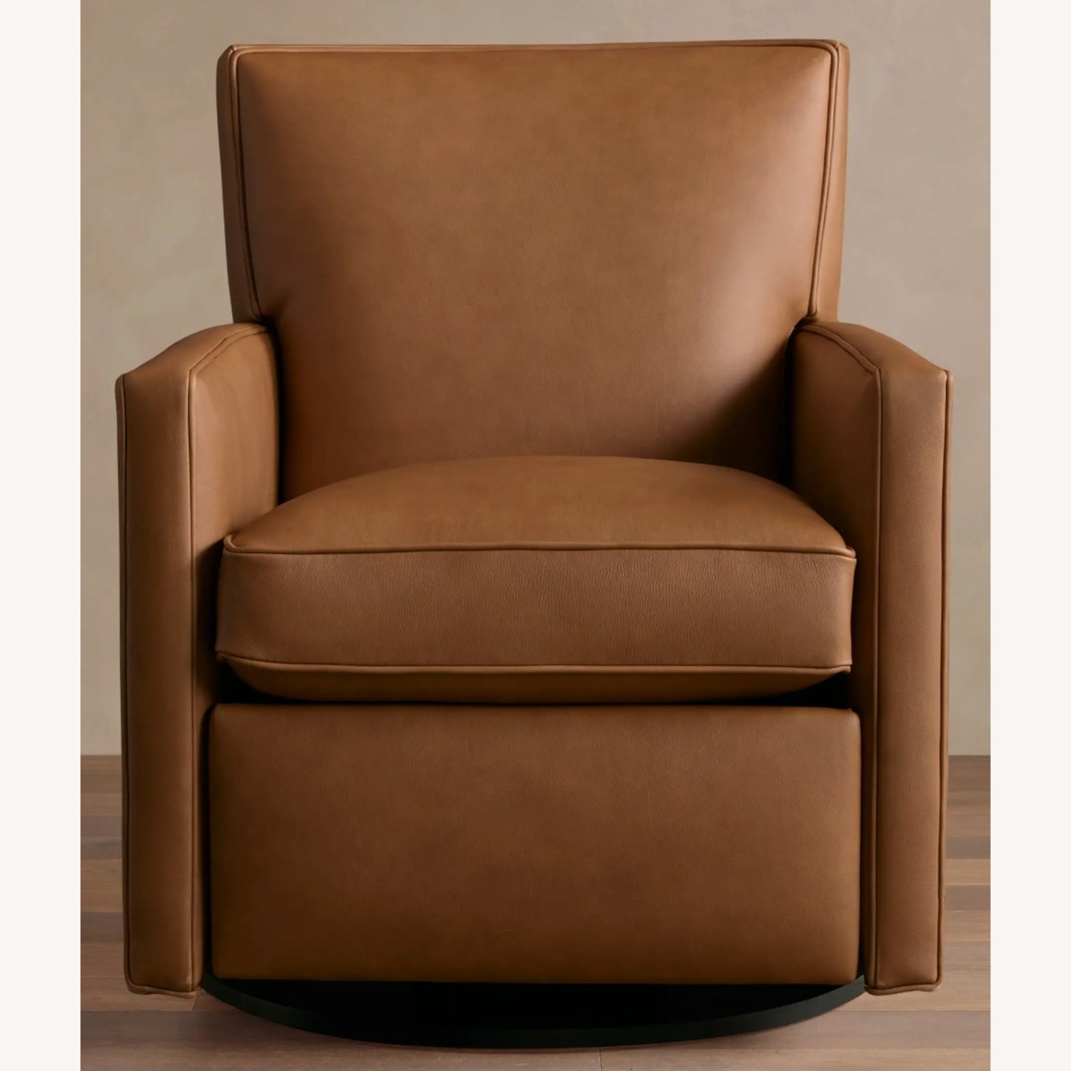 Rudy Leather Swivel Recliner - image-1