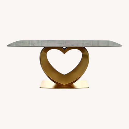 Used Amazon Marble Dining Table for 6  for sale on AptDeco