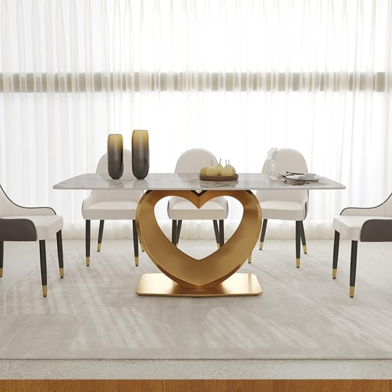 Amazon Marble Dining Table for 6  - image-5