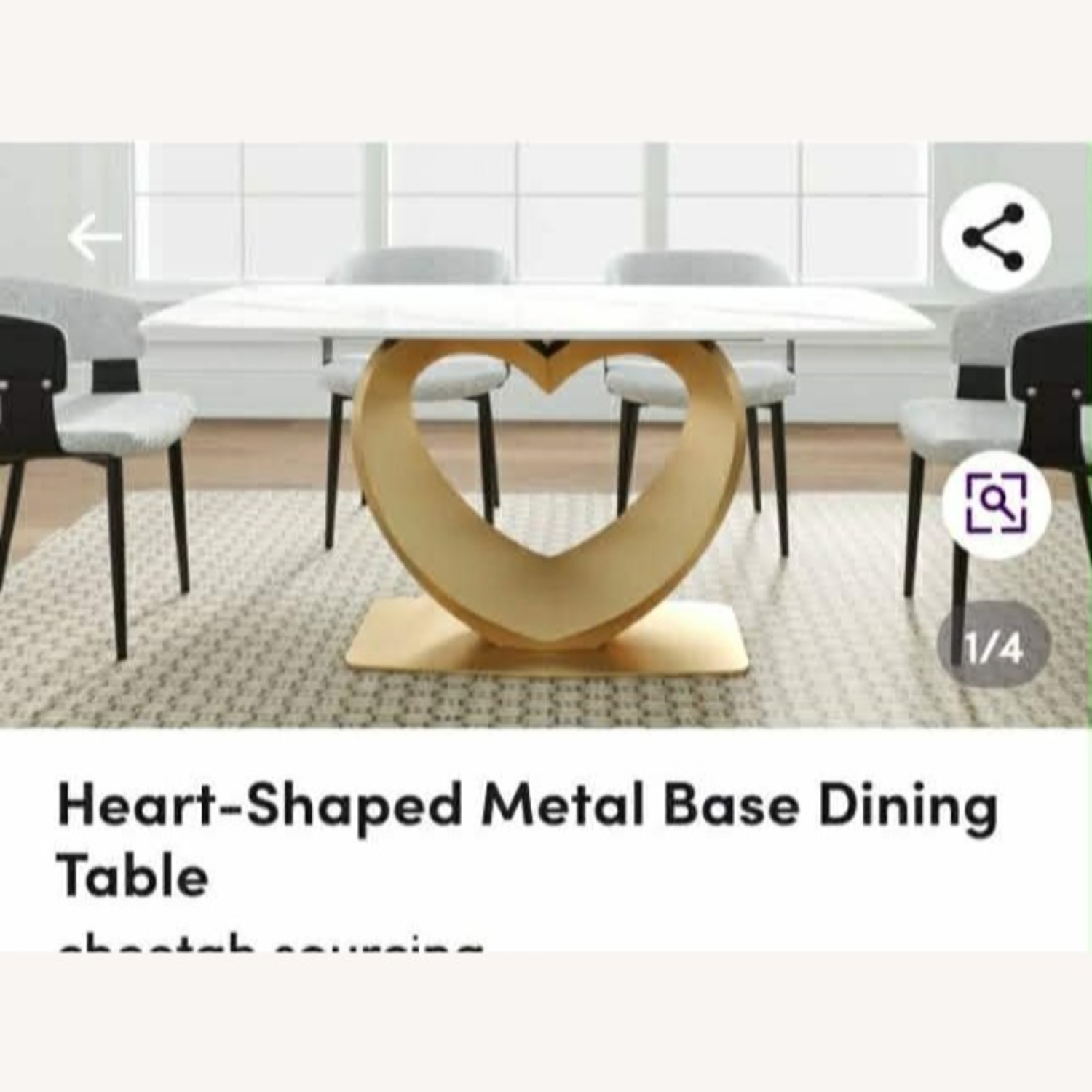 Amazon Marble Dining Table for 6  - image-1