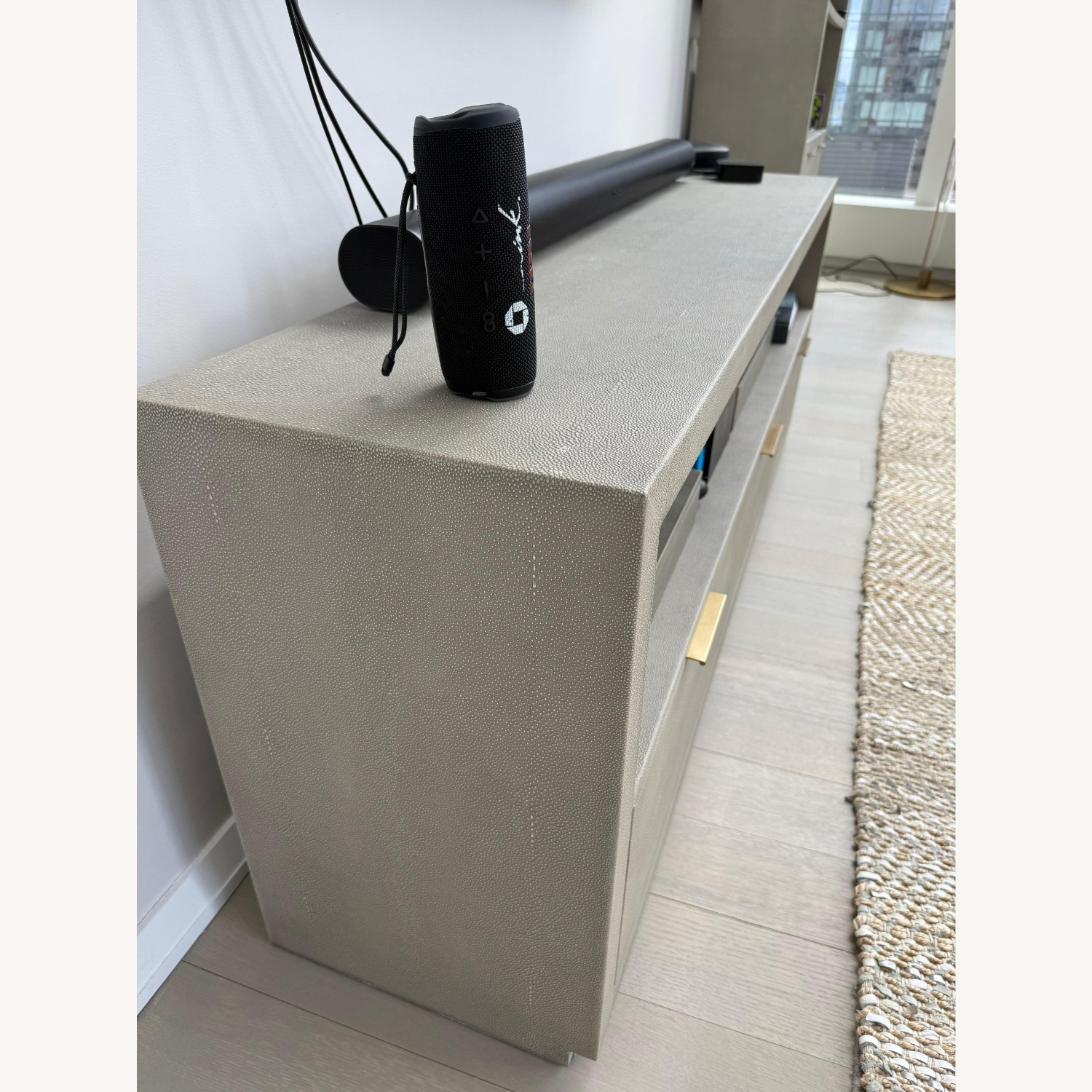 Restoration Hardware Clio Shagreen Wide Media Console - image-3