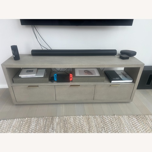 Used Restoration Hardware Clio Shagreen Wide Media Console for sale on AptDeco