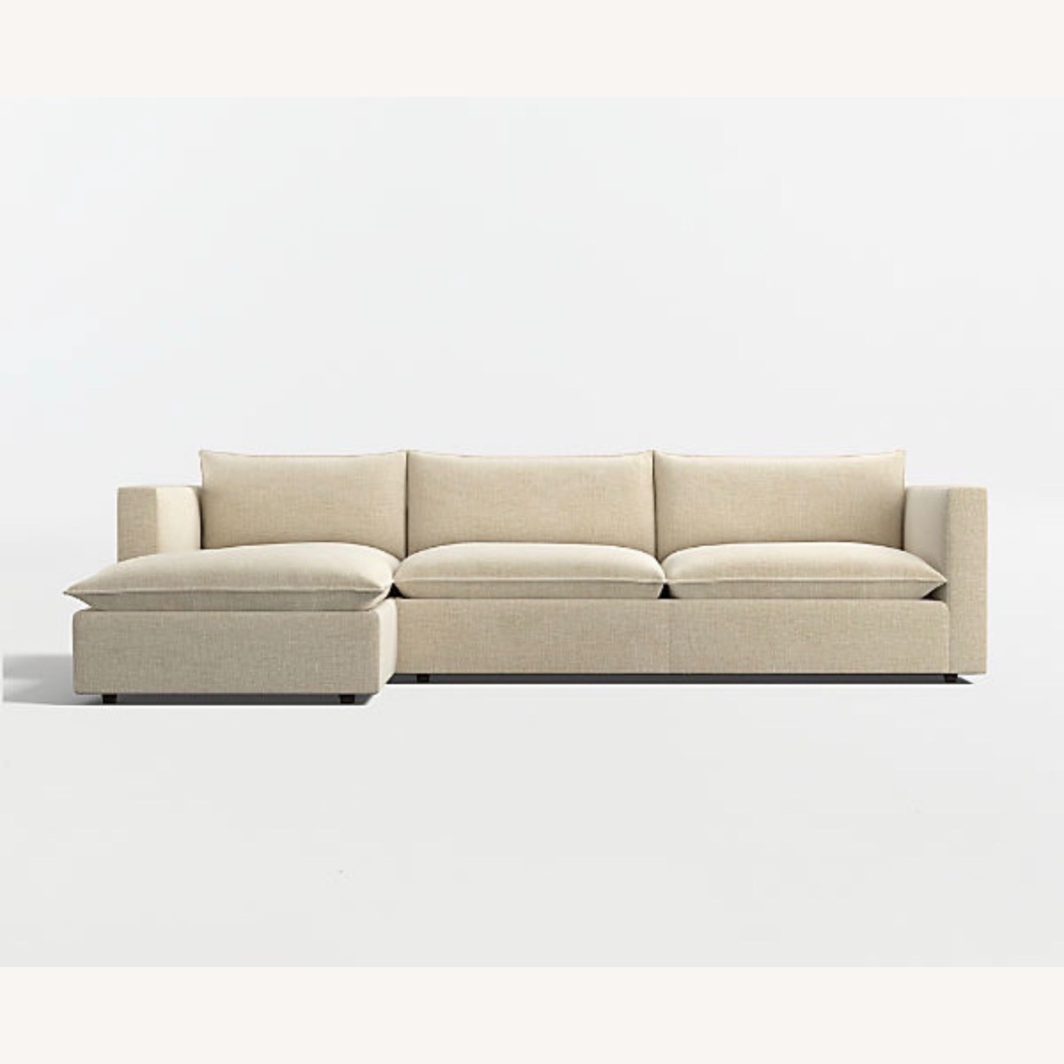  Crate & Barrel Lotus Deep Sectional W Chaise - image-1
