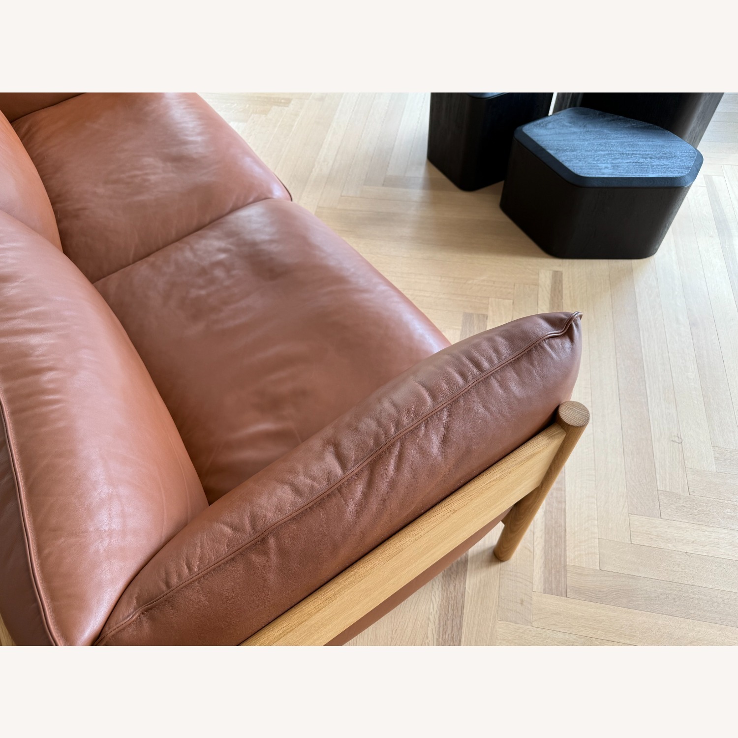  Hay Arbor 3-Seater Sofa, Oak/Cognac Leather - image-8