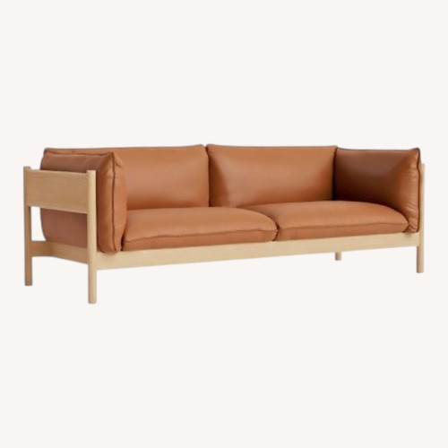 Used  Hay Arbor 3-Seater Sofa, Oak/Cognac Leather for sale on AptDeco