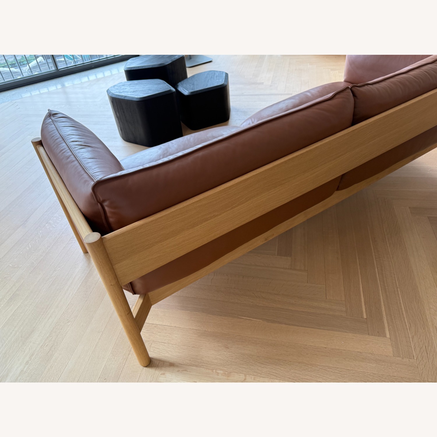 Hay Arbor 3-Seater Sofa, Oak/Cognac Leather - image-5