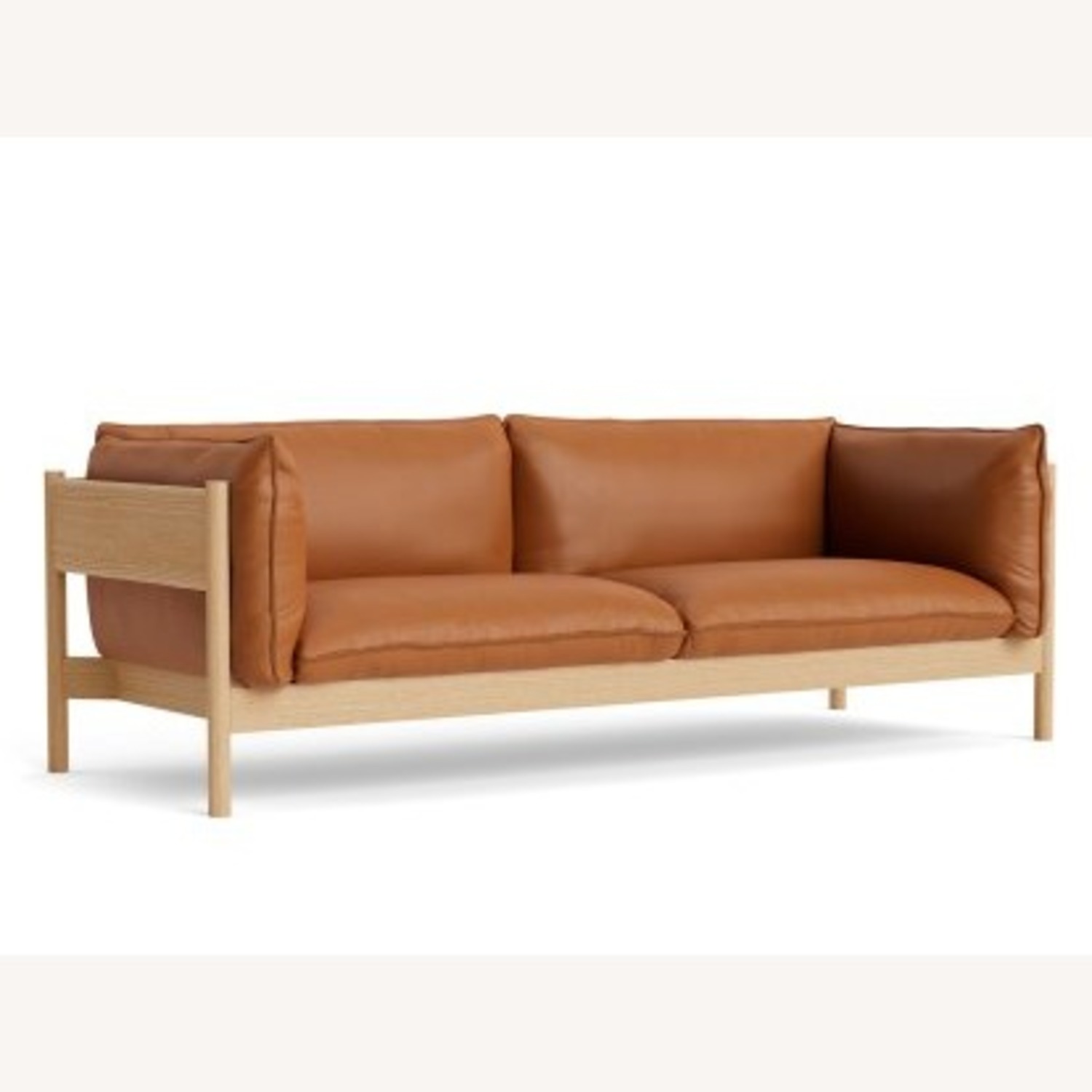  Hay Arbor 3-Seater Sofa, Oak/Cognac Leather - image-1