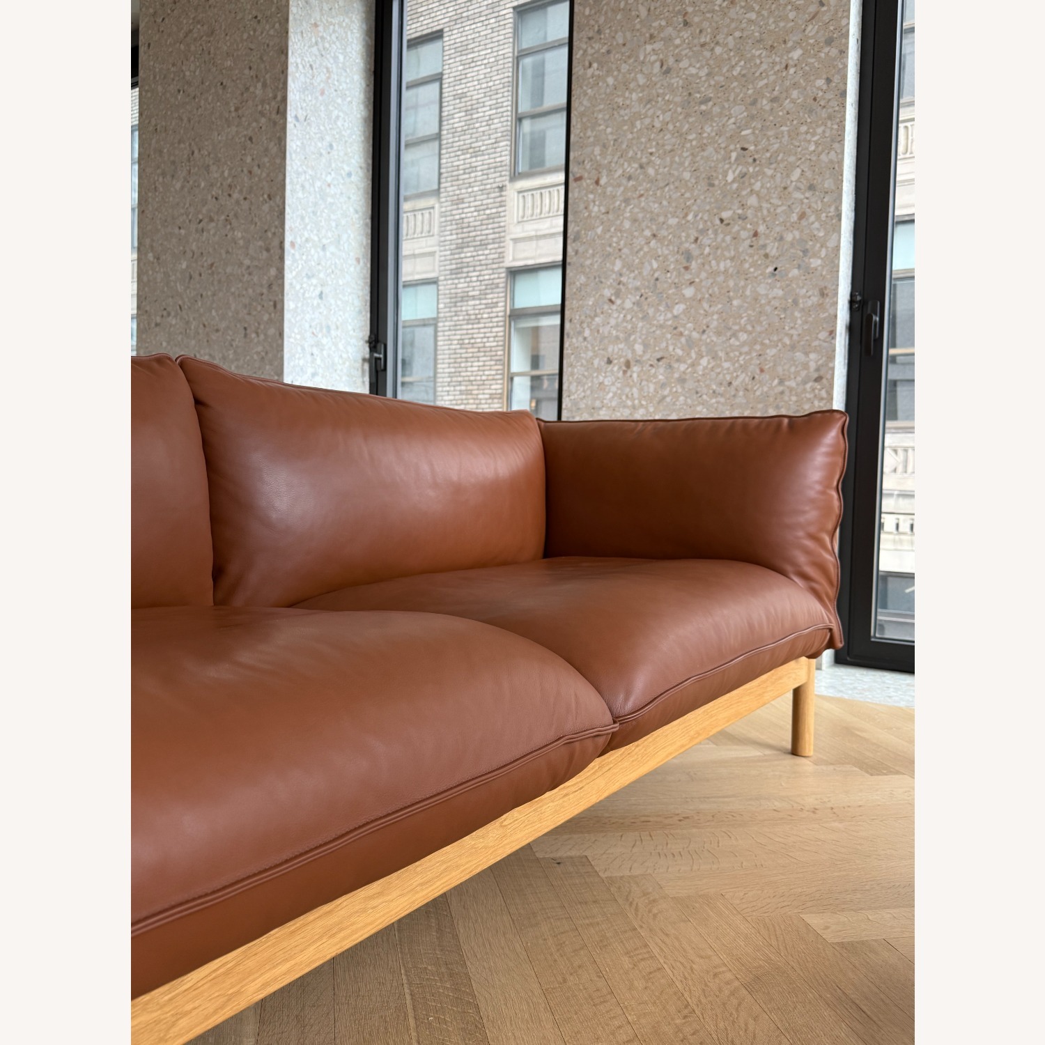  Hay Arbor 3-Seater Sofa, Oak/Cognac Leather - image-2