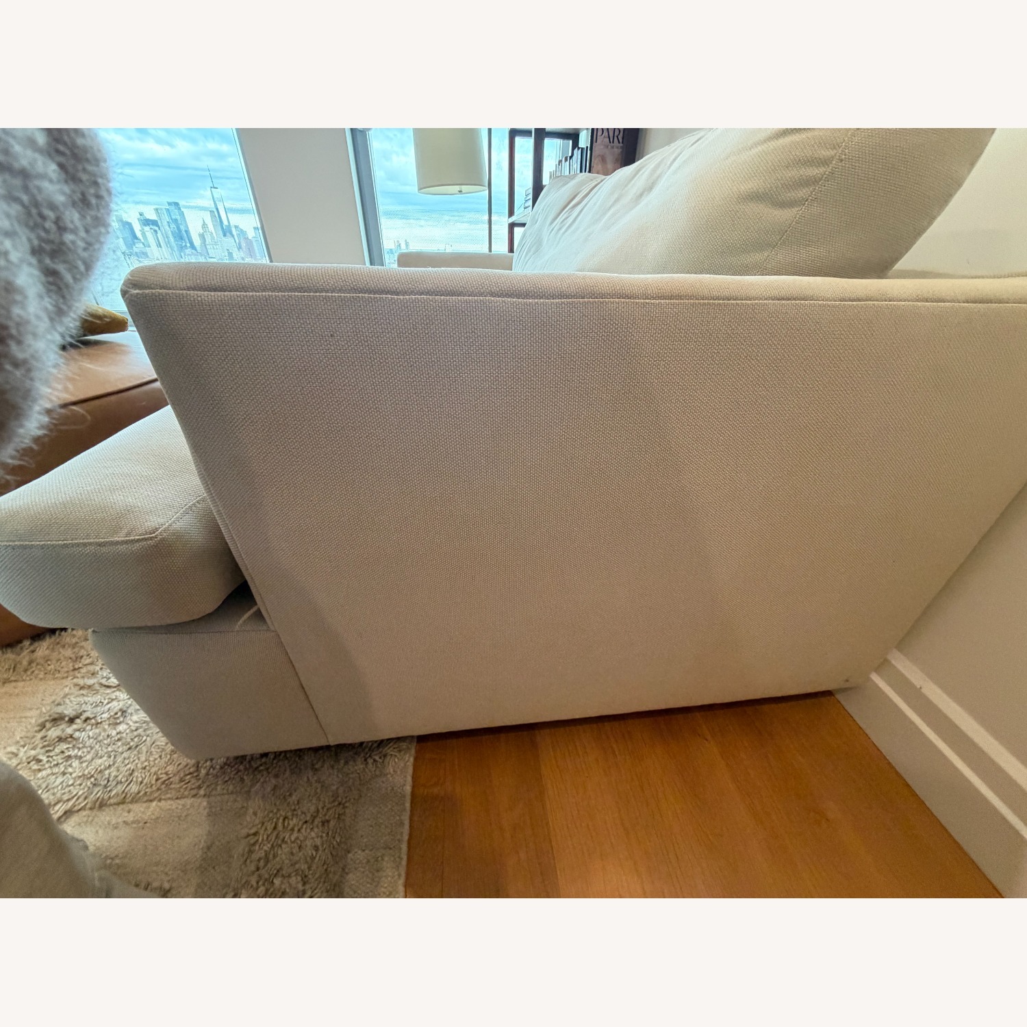 West Elm Natural Fabric Sleeper Sofa - image-3