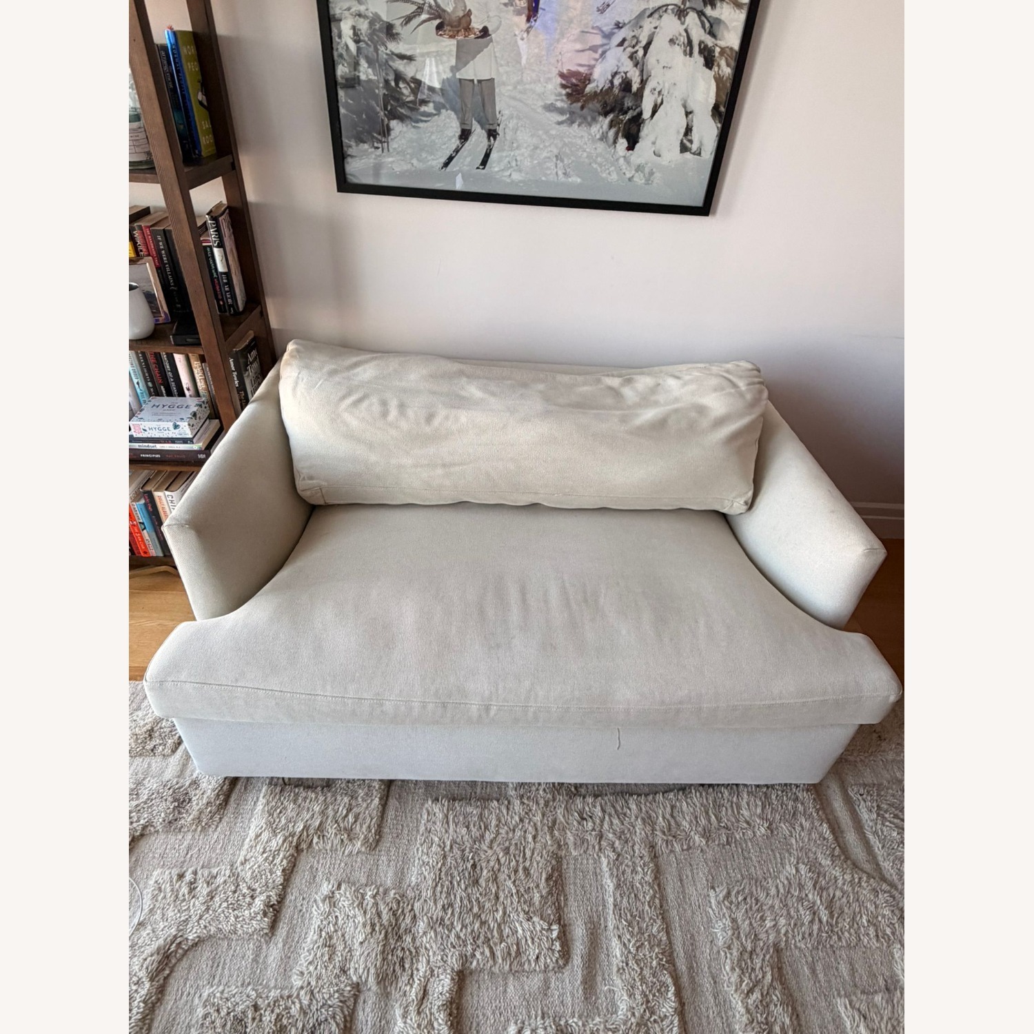 West Elm Natural Fabric Sleeper Sofa - image-2