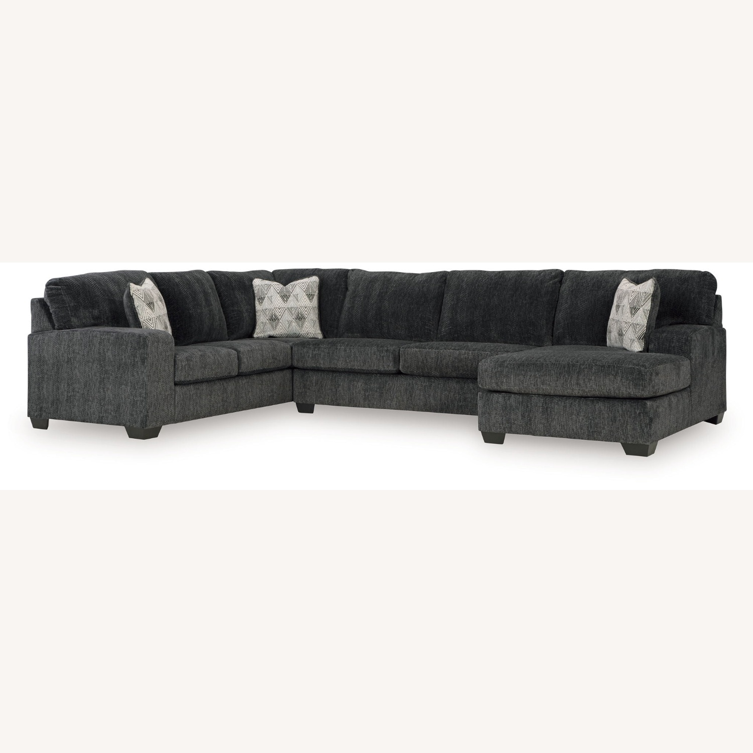 Ashley Furniture Black Hollyview Shadow Sectional - image-4