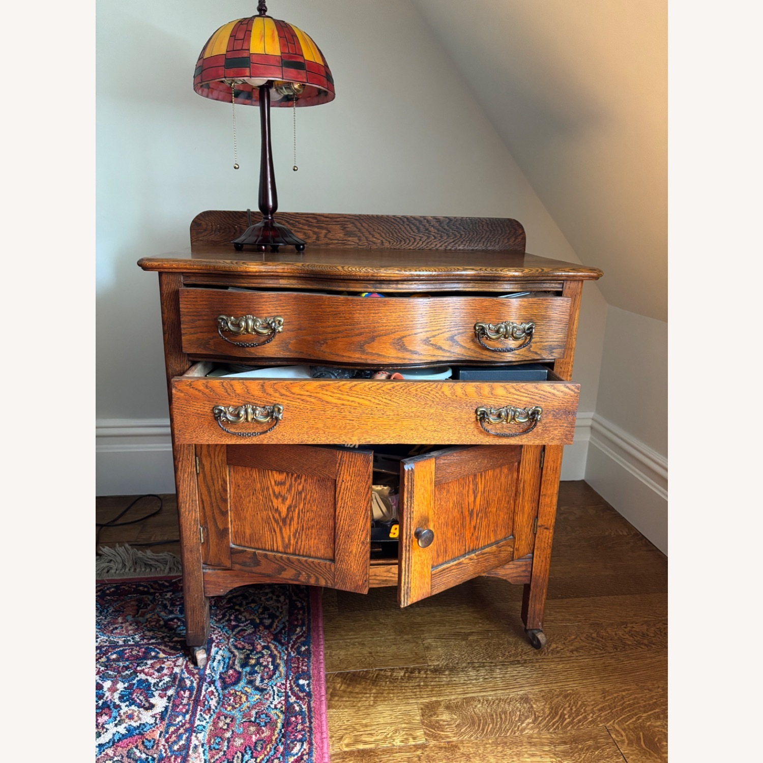 Dark Brown Wood Chest - image-4