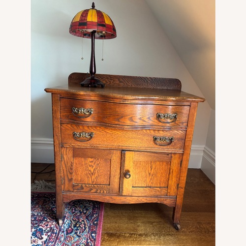 Used Dark Brown Wood Chest for sale on AptDeco