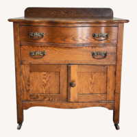 Dark Brown Wood Chest