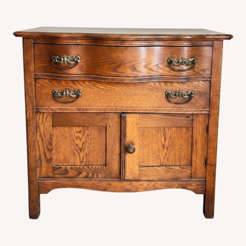 Used Vintage/Antique Finds Dark Brown Wood Chest for sale on AptDeco