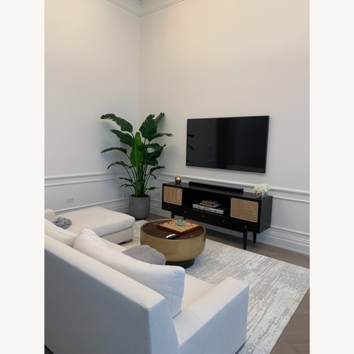 Used Walmart Cane TV Stand for TVs up to 78" for sale on AptDeco