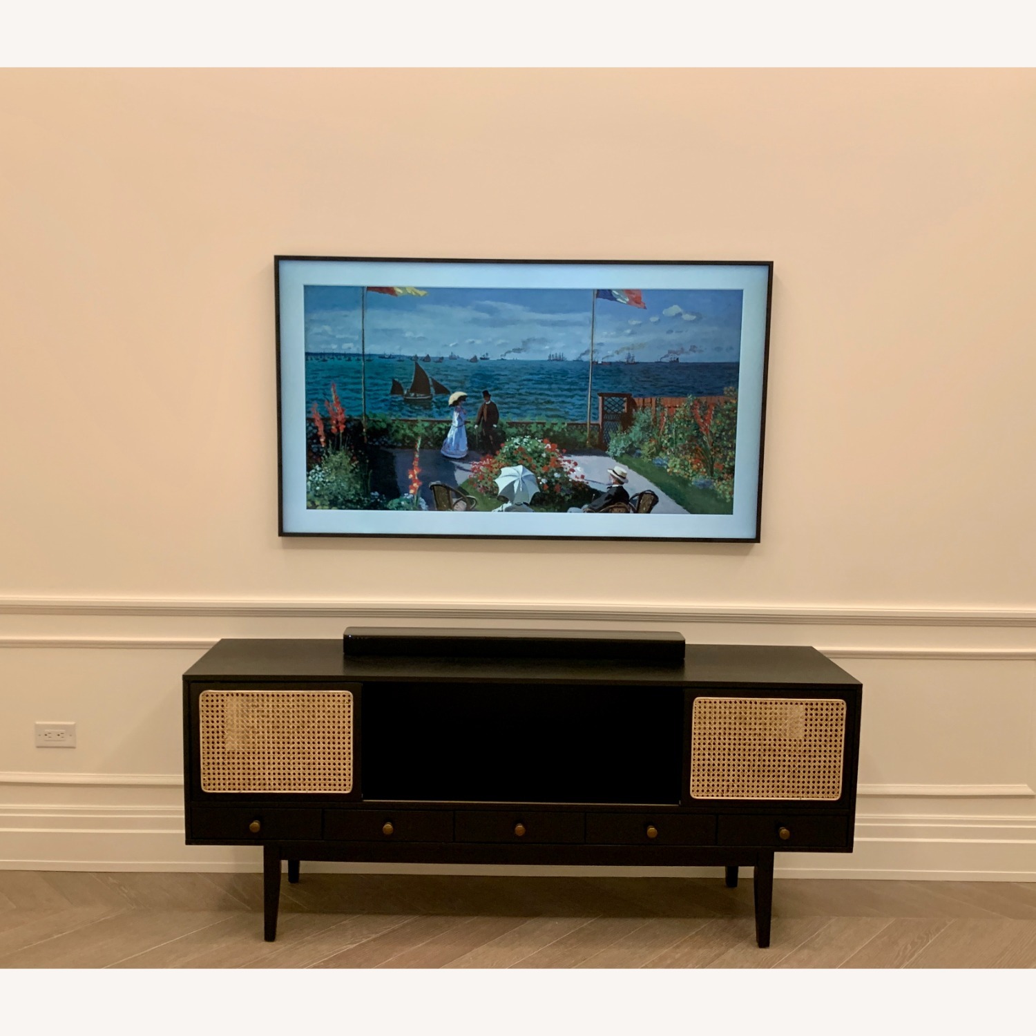 Walmart Cane TV Stand for TVs up to 78" - image-1