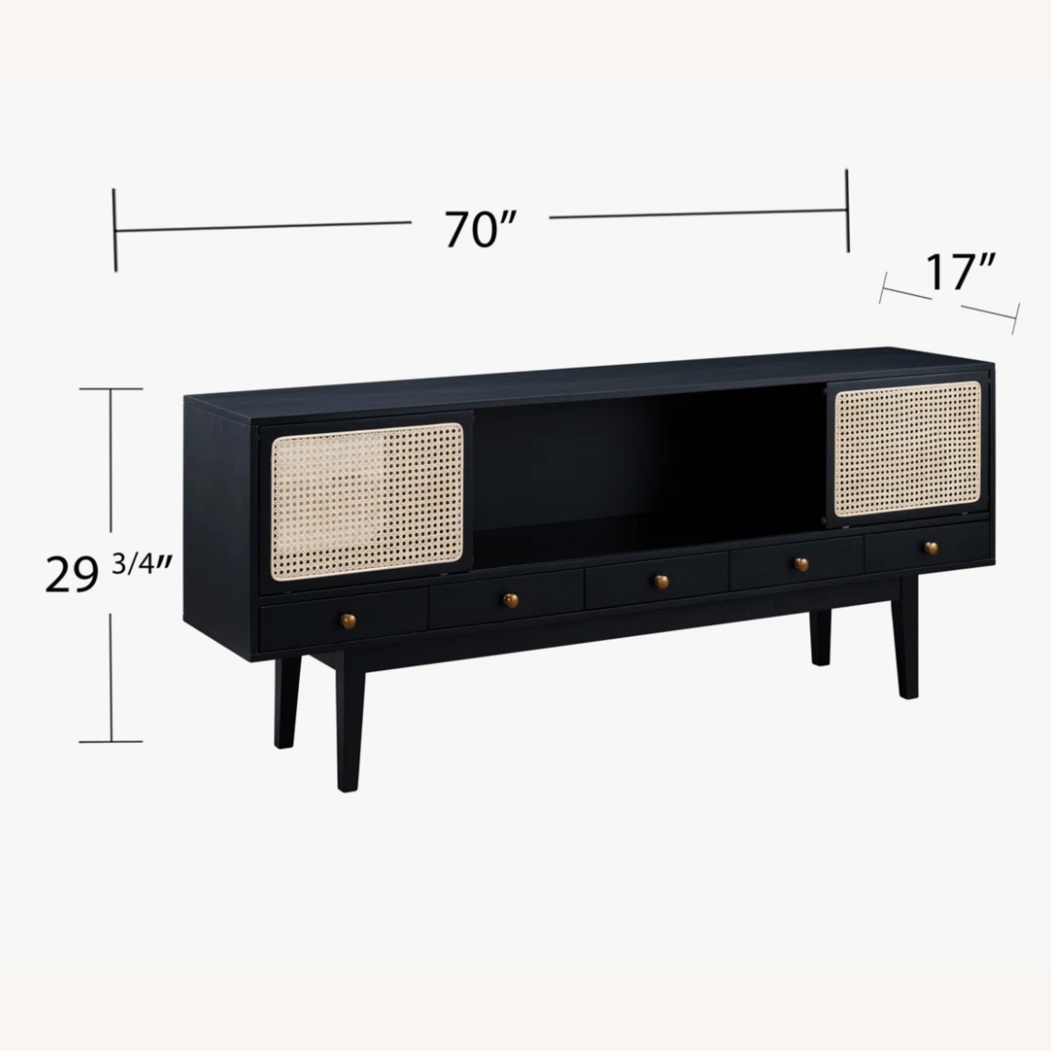 Walmart Cane TV Stand for TVs up to 78" - image-5