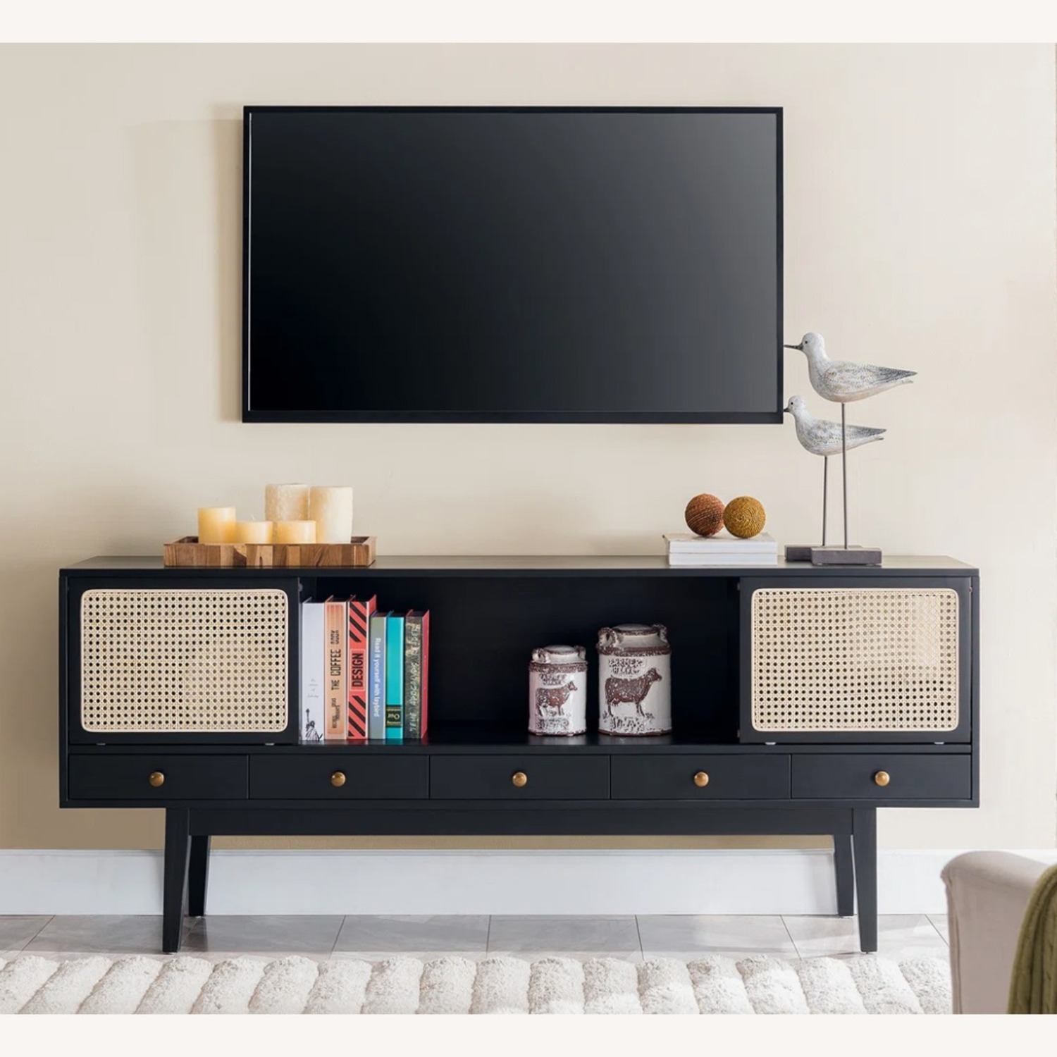 Walmart Cane TV Stand for TVs up to 78" - image-4