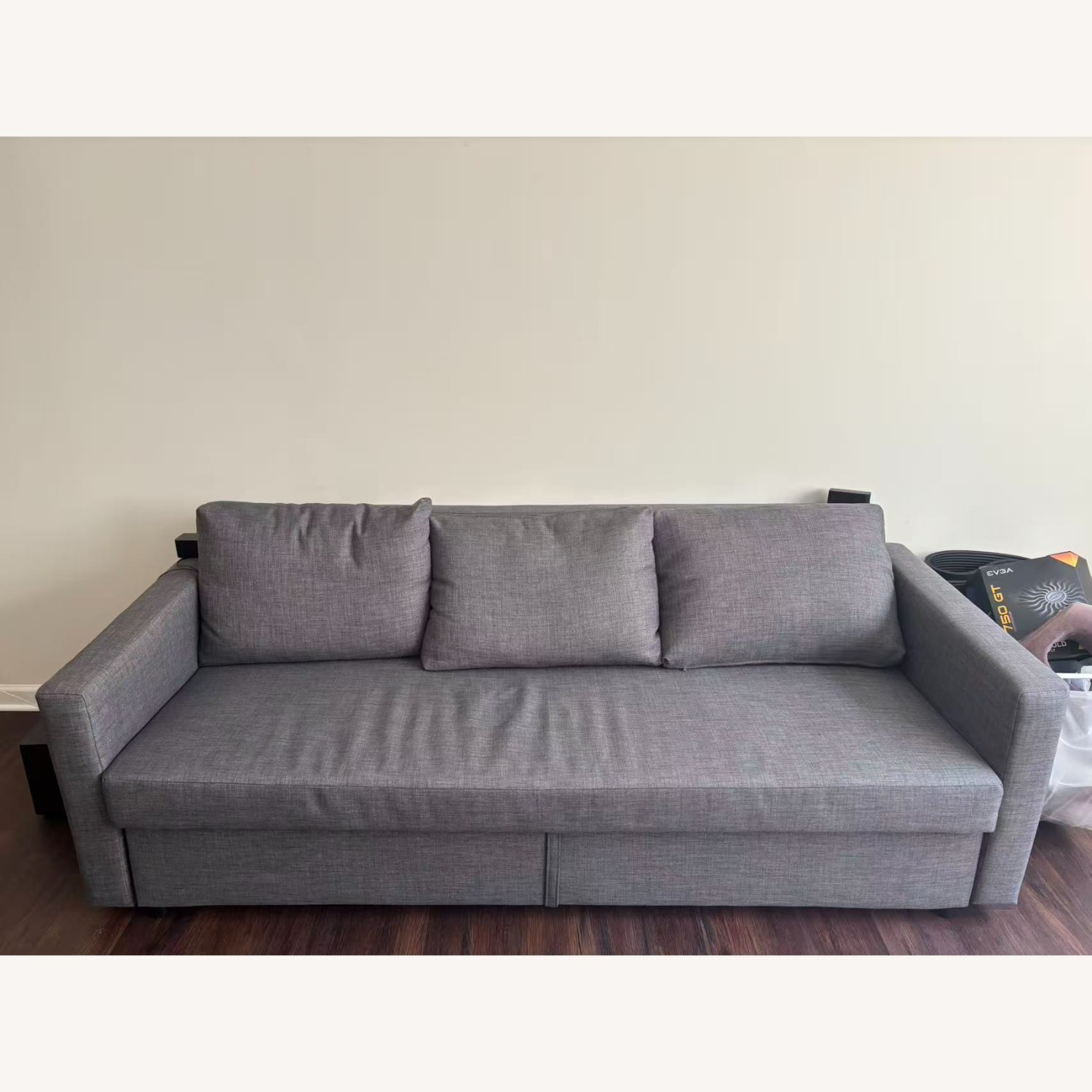 IKEA FRIHETEN Dark Gray Sleeper Sofa - image-1