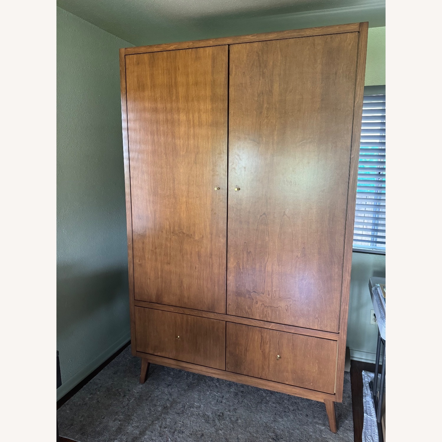 Custom-made Midcentury Wood Armoire - image-2