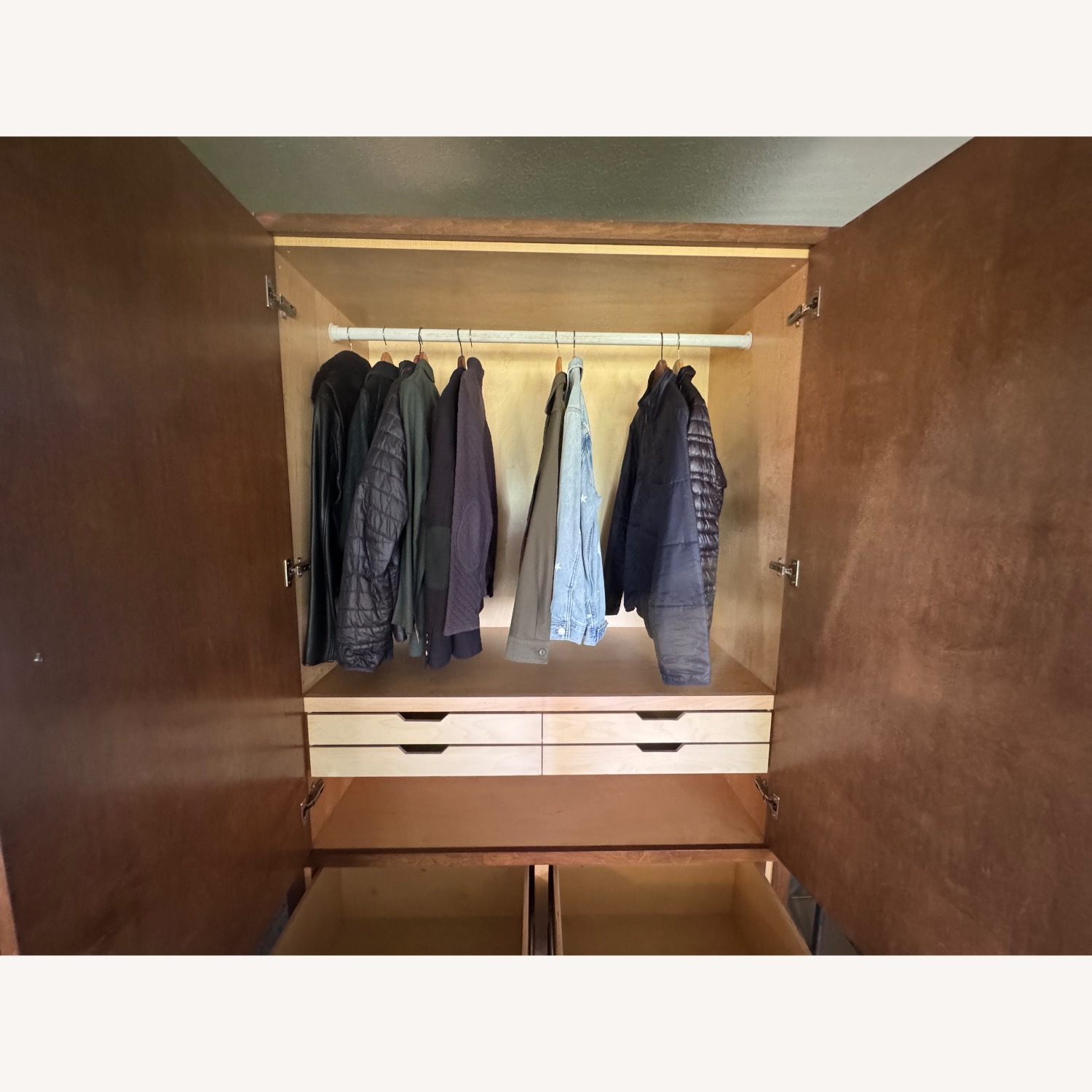 Custom-made Midcentury Wood Armoire - image-5