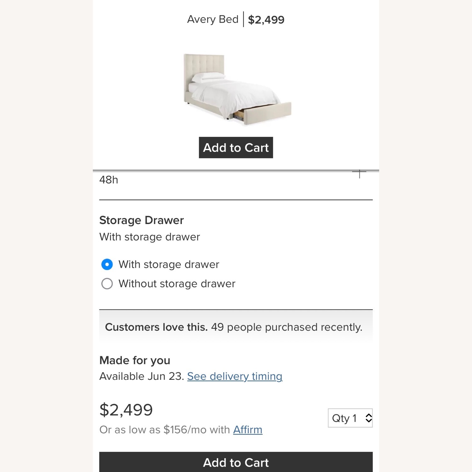 Room & Board Avery Hot Pink Twin Storage Bed - image-3