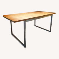 ABC Carpet and Home Dark Brown Wood Dining Table