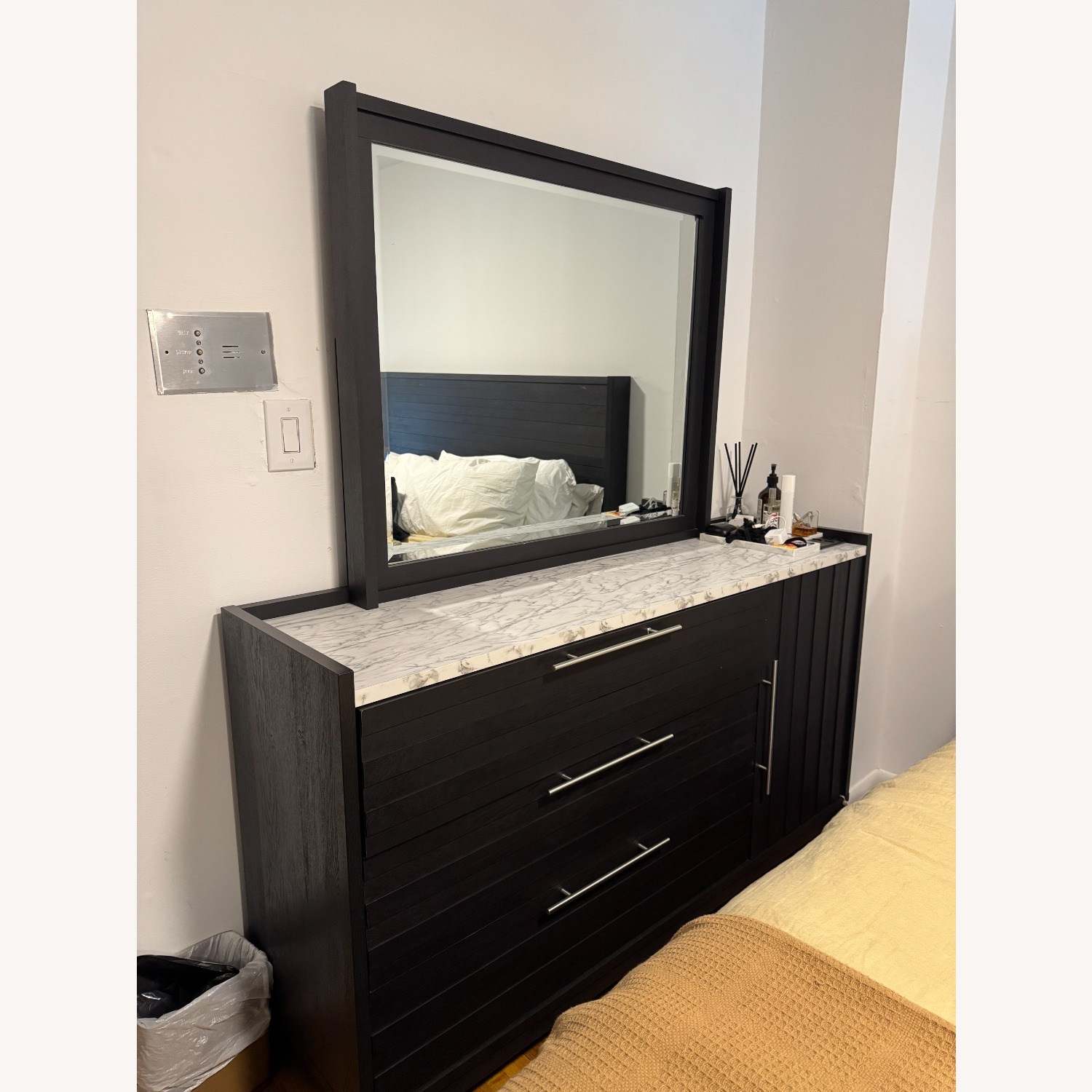 Solitude Espresso 3 Drawer Dresser & Mirror - image-3