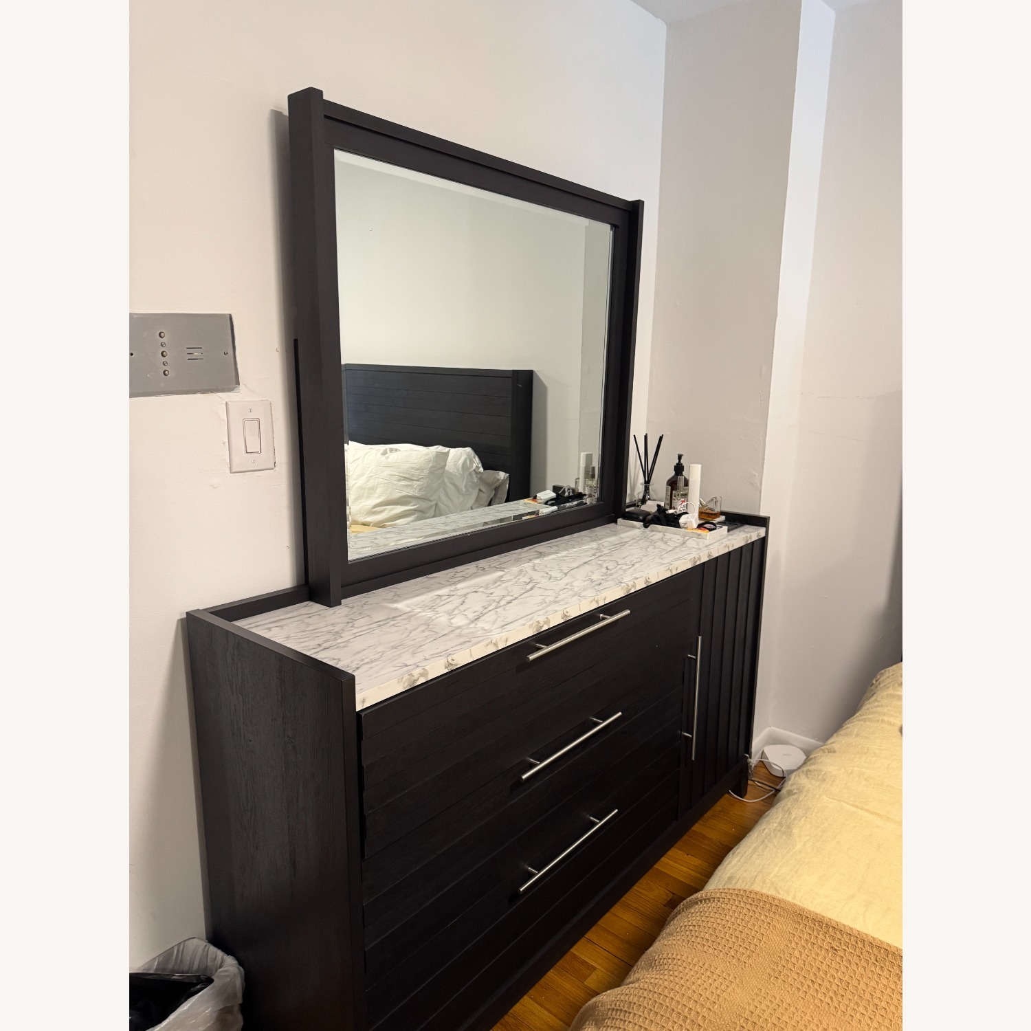 Solitude Espresso 3 Drawer Dresser & Mirror - image-1
