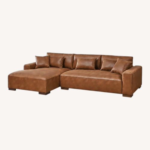 Used Wade Logan Asyiah Light Brown 3+ Piece Sectional for sale on AptDeco
